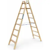 Zarges Holz Stehleiter Crestastep B, beidseitig begehbar 2x8 Stufen