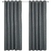 Homescapes VERDUNKELUNGSVORHÄNGE Bouclé-Stil mit Thermo-Funktion, Ösen 117/137 cm