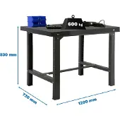 Simonwork (bancos De Trabajo) SIMONWORK BT6 METAL 1200 ANTHRAZIT Werkbank mit Parafuses