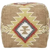 Homescapes KELIM-POUF Jaipur mit Ethno-Muster, 43/43/43 cm