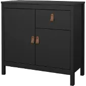 Ebuy24 Madrid Sideboard 2 Türen 1 Schublade schwarz matt.
