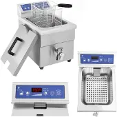 Royal Catering Induktionsfritteuse mit Hahn 230V 10L