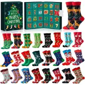 Sonstiges iZoeL Adventskalender 24 Weihnachtssocken Set für Männer Frauen Kinder
