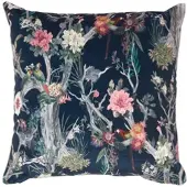 Homescapes KISSENHÜLLE Samt 46/46 cm – Papageien-Garten