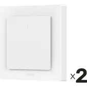 Aqara Lichtschalter Smart H2, WS-K07D, 2 Button, 1 Channel, 2 Stück