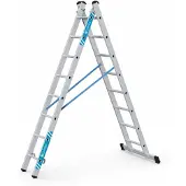 Zarges Kombi-Steh-Schiebeleiter Combimaster Plus X, 2 x 8 Sprossen