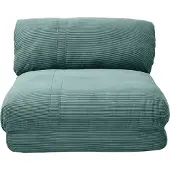 Miliboo - Schlafsessel aus Cord in hellem Grünblau 1-Sitzer SPENCER