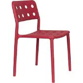 GM Gartenstuhl Roter Kunststoff - 53x46x80cm - Serra - 4er Set