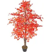Homescapes KUNSTBAUM Ahorn orange-rot, 160 cm