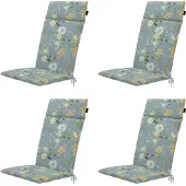 Madison – Hochlehnen-Gartenstuhlkissen von Julliete – Mehrfarbig – 120 x 50 x 4 cm – 4er-Set