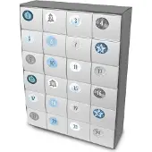 Itenga SET Adventskalender zum Füllen Quader XL + Sticker Z16