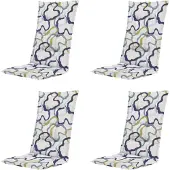 Madison – Hochlehner-Sitzkissen Blaze – Mehrfarbig – 123 x 50 x 5 cm – 4er-Set