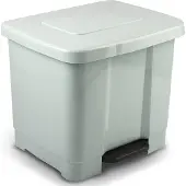 PlasticForte Treteimer - 2-Fach - mintgrun - 35L