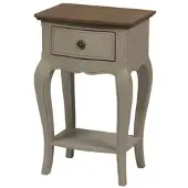 TABLE PASSION Nachttisch 1 Schublade beige Maddy - Rechteck Holz 40x30 cm