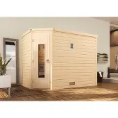 Weka Premium-Massivholzsauna 45 mm TURKU 3 HT x B x T x H x 245 x 195 x 205