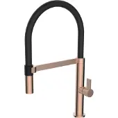 Caressi Eco keukenmengkraan rond met flexibele uitloop copper