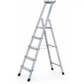 Zarges genietete Stehleiter, eloxiert XLstep S 5 Stufen