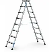 Zarges Comfortstep B Stehleiter mit gepolsterter Stufen-Vorderkante 2x8 Stufen
