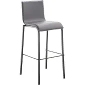 CLP Barhocker Avola Leder Flach B78 Metallgestell schwarz schwarz