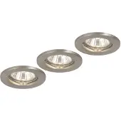 Globo Einbaustrahler Metall, nickel matt, 12100-3