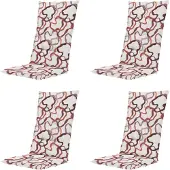 Madison – Hochlehner-Sitzkissen Blaze – Mehrfarbig – 123 x 50 x 5 cm – 4er-Set
