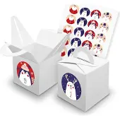 Itenga SET V42 Adventskalender Würfelbox mit Griff Weiß + Zahlensticker Z43