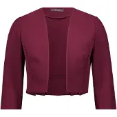Vera Mont Bolero-Jacke mit Kellerfalten in Strong Aubergine | Gr.: 38