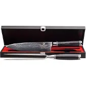 Chef Cuisine Damast Tranchier Set, 3-tlg. Pakkaholz