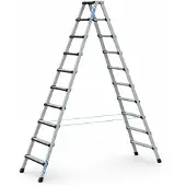 Zarges Comfortstep B Stehleiter mit gepolsterter Stufen-Vorderkante 2x10 Stufen