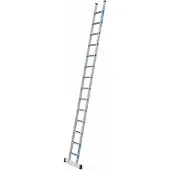 Zarges gebördelte Stufenanlegeleiter eloxiert Saferstep L 14 Stufen