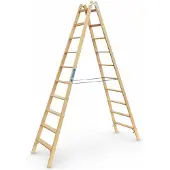 Zarges Holz Stehleiter Crestastep B, beidseitig begehbar 2x10 Stufen