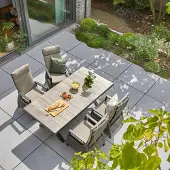 Siena Garden Sincro / Corido Gartenmöbel-Set 5tlg. Grau inkl. Auflage für 4 Personen