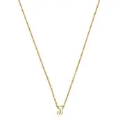 Luxenter Halskette mit 18-karätigem Gelbgold-Finish – Alphabet