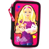 Patio Doppelfedermäppchen mit Ausstattung Barbie „Kätzchen und Hündchen“