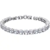 Luxenter Armband mit Silberfinish und funkelnden Zirkonia-Steinen – Ginsi | Gr.: onesize