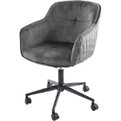 Invicta Bürostuhl EUPHORIA 47-56cm Samt dunkelgrau