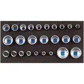 Gedore 1500 CT1-D 19 Satz Steckschlüsseleinsätze 1/2", UD-Profil, in Check-Tool-Modul, 2308916