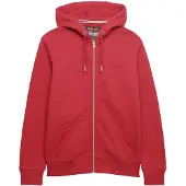 Superdry für Herren. M2014128A Essentials Logo Zip Hoodie rot (L), Lässig, Baumwolle