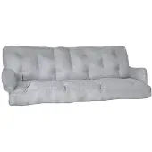 Beautissu Sitzkissen für Hollywoodschaukel Flair HS, 180x50x8cm, Hellgrau