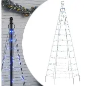 vidaXL LED-Weihnachtsbaum 200 LEDs Blau 180 cm