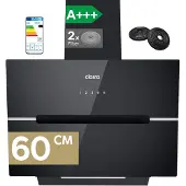CIARRA Kopffreihaube A+++ 650 m³/h Dunstabzugshaube 60cm WIFI + APP & Touch Control Booster VM6736FB