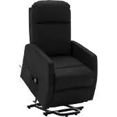 vidaXL Schlichtes Aufstehsessel Schwarz Kunstleder - 9863091