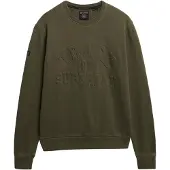 Superdry für Herren. M2014392A Sportliches grünes Trikot (S), Lässig, Baumwolle