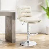 CLP Barhocker Damar Kunstleder chrom creme