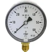 Afriso Kapselfedermanometer Edelstahl radial unten Messing