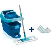 Leifheit Set Wischtuchpresse Profi XL mit Rollen, Bodenwischer und Ersatzbezug, für alle glatten Böden