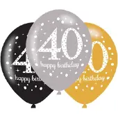 Amscan Ballons 40 Jahre "Froher Geburtstag"