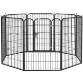 PawHut Welpenfreigehege Freigehege Welpenzaun Laufgitter Laufstall 80 x 60 cm