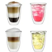Creano 4er-Set "Thermo-Gläser" DG-V doppelwandig, 400ml Glas | Gr.: onesize