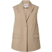 Pieces Pcrosa Geschlitzte Weste | Beige | M